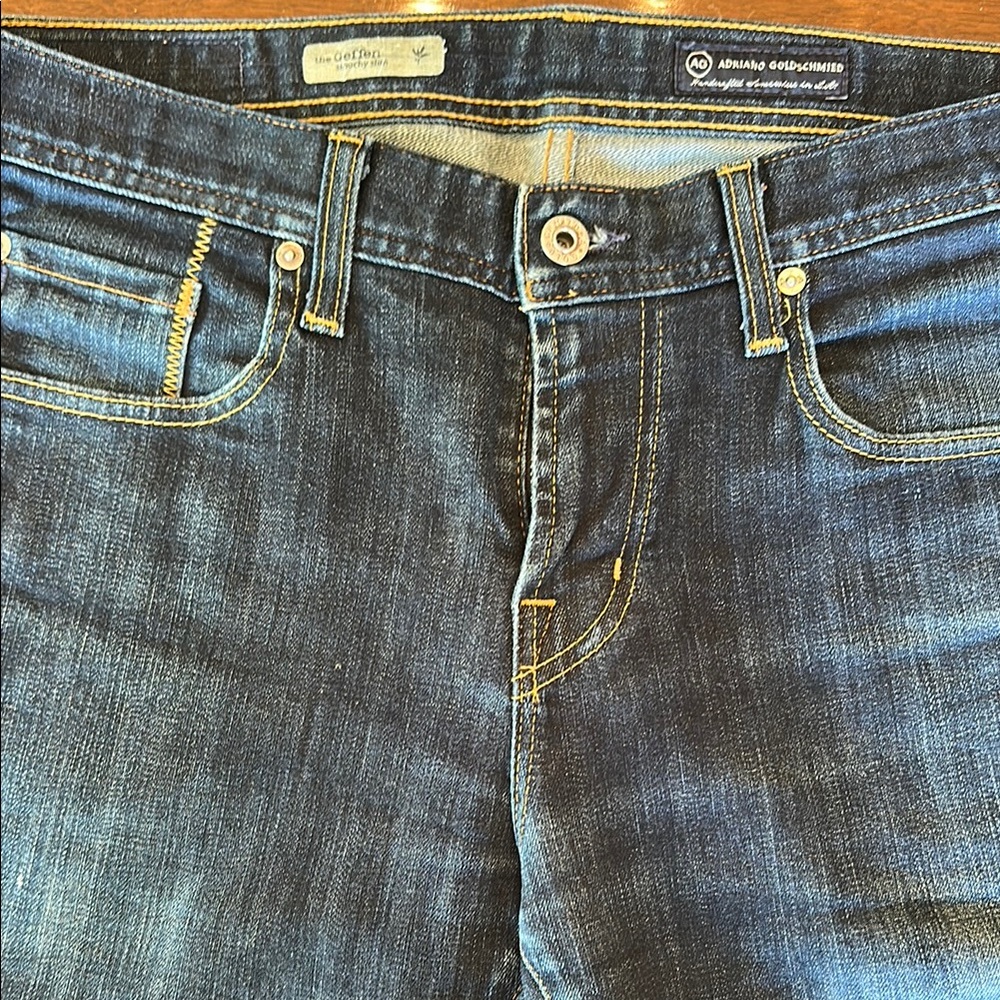 Ag Adriano Goldschmied The Geffen Dark Blue Jeans Classic Fit Natural Fading